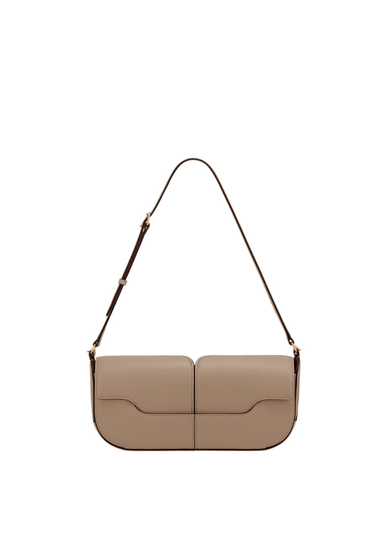 ( PREORDER ) Polene Osmo Shoulder Bag In Smooth Taupe