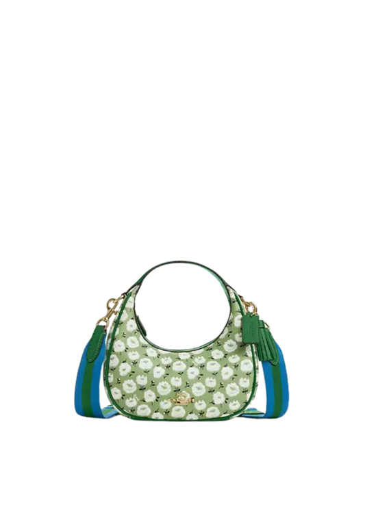 ( PREORDER ) Coach Carmen Mini With Floral Print Crossbody Bag In Kelly Multi CBI58