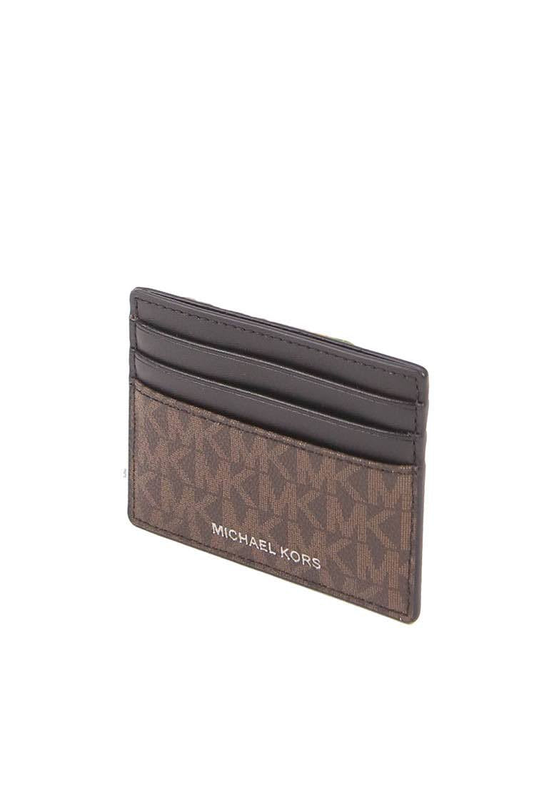 Michael Kors Cooper Tall 36U9LCRD1B Card Case In Brown Black