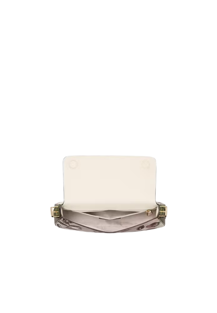 ( PREORDER ) Kate Spade Madison Forest Blooms Printed Small Flap Shoulder Bag In Meringue Multi KL811