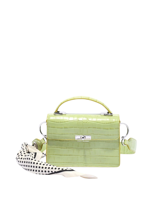 ( AS IS ) Marc Jacobs The Downtown Crocodile Top Handle Bag In Lime H961L01PF22