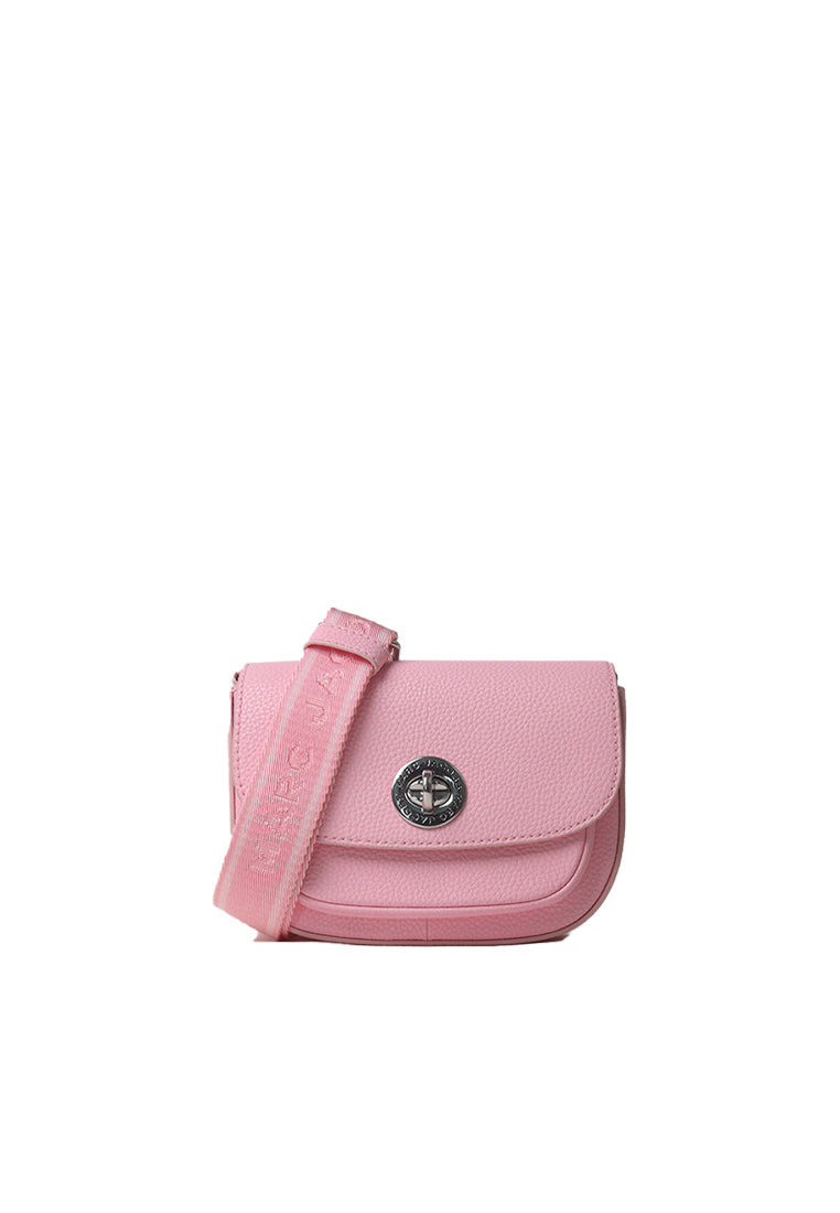 Marc Jacobs Turnlock Logo Mini Crossbody Bag In Bubblegum 4R3HMS002H02