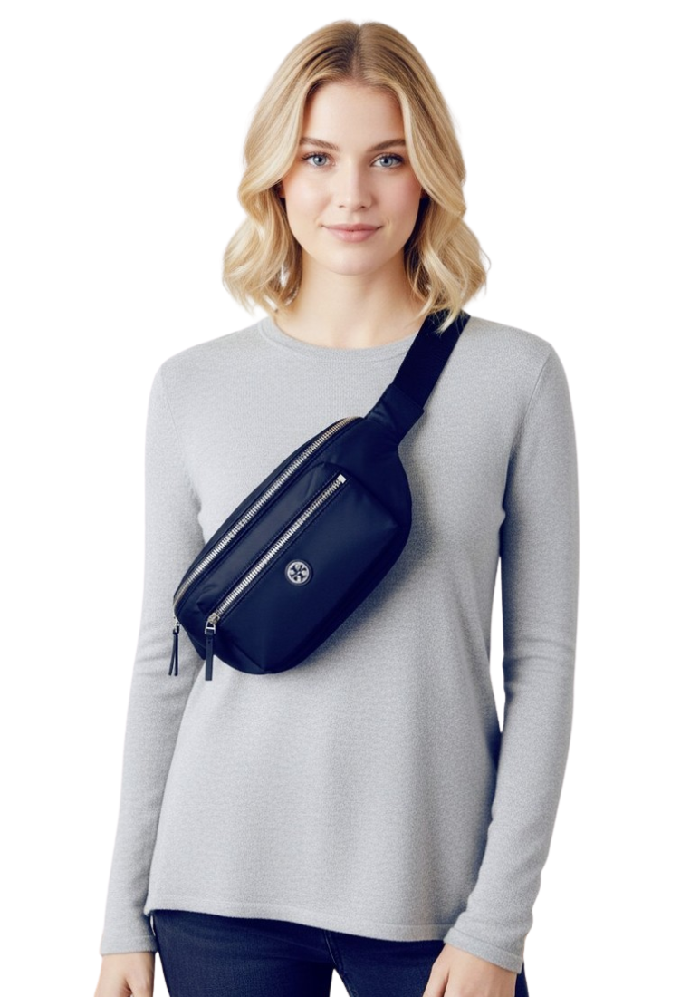 Tory Burch Nylon Belt Bag In Tory Navy 170436