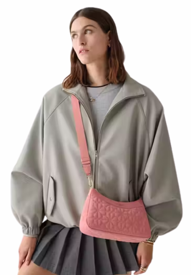 Kate Spade Flower Quilted Convertible Crossbody Bag In Terracotta KK077