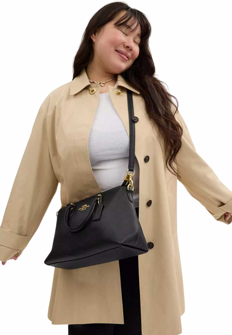 Coach Georgia Satchel Bag In Black CR156