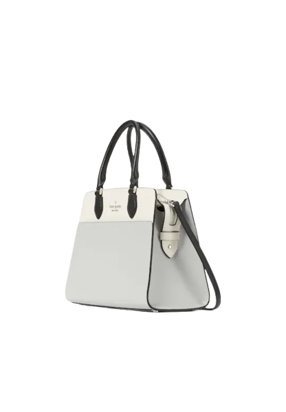 Kate Spade Madison Colorblock Crossbody Medium Satchel In Platinum Grey KC621
