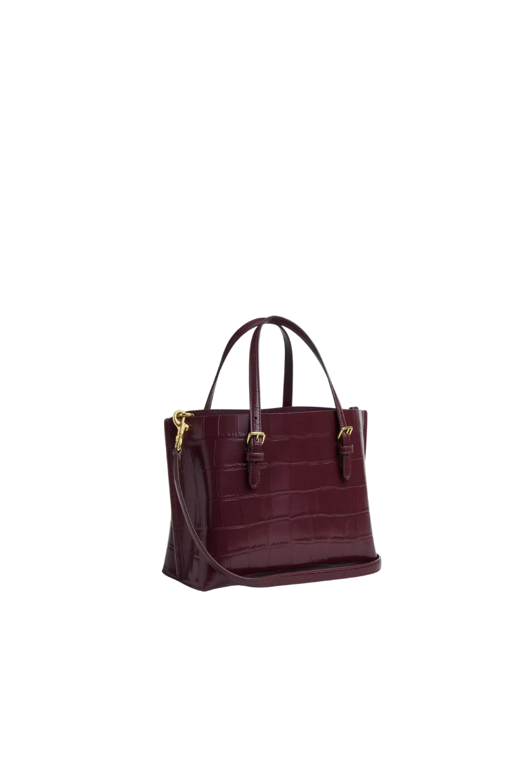 ( PREORDER ) Coach Mollie 25 Tote Bag In Dark Wine CW017