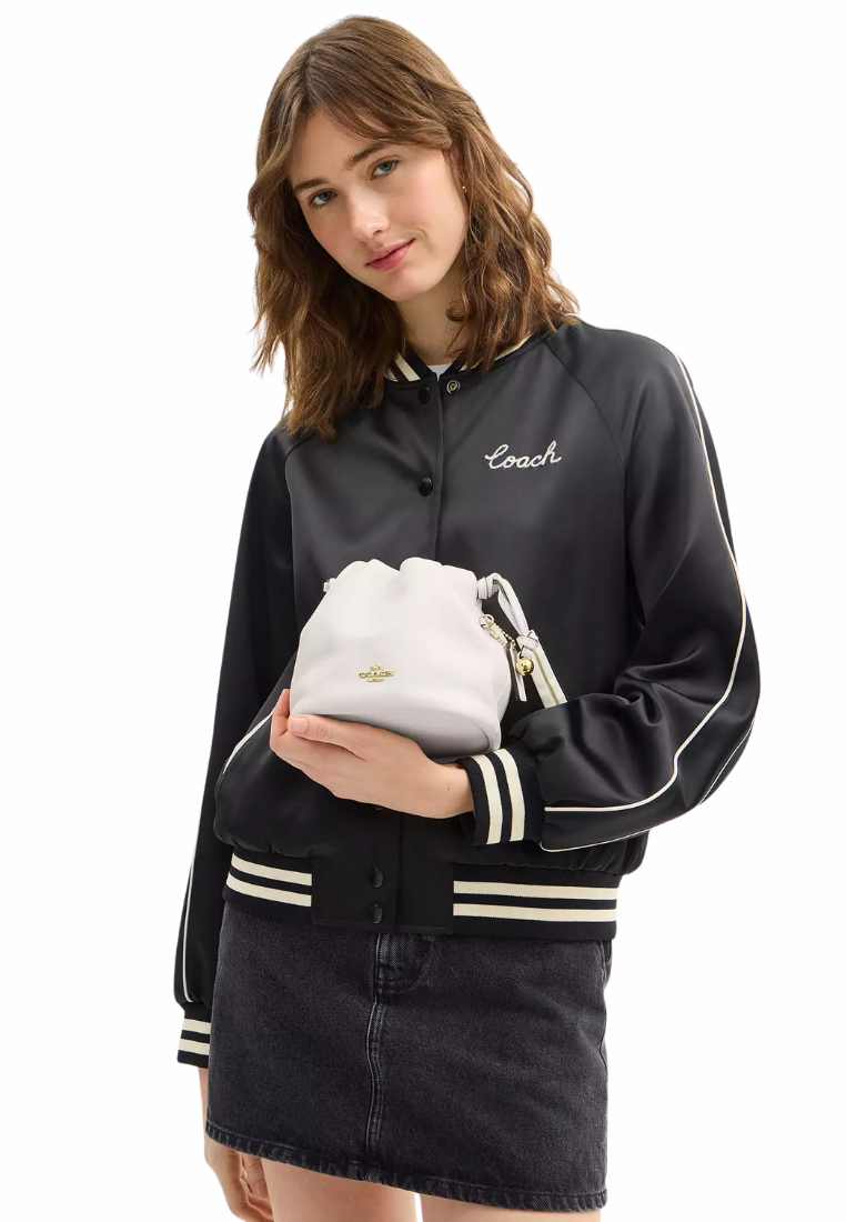 ( PREORDER ) Coach Faye Mini Drawstring Crossbody Bag In Gold Chalk CDB67