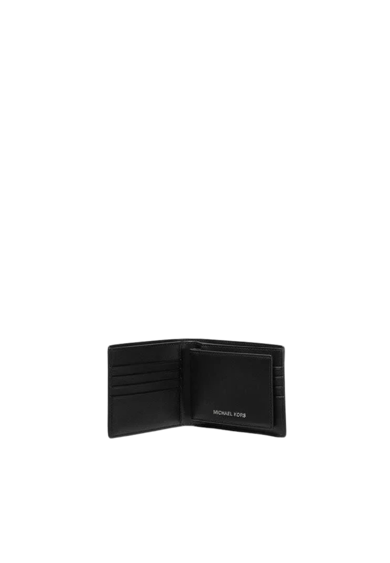 Michael Kors Rivington Leather Wallet with Passcase In Black 36F4RVLF2O