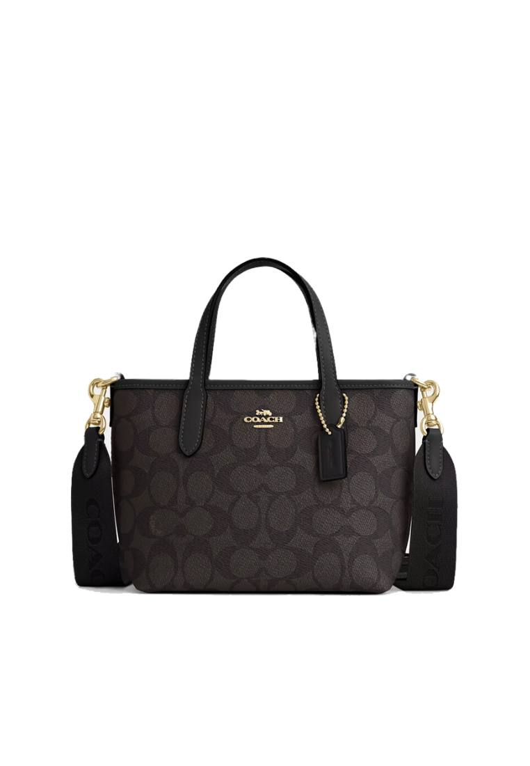 PREORDER Coach City Mini Tote Bag In Gold Walnut Black CW032 Fashrevo
