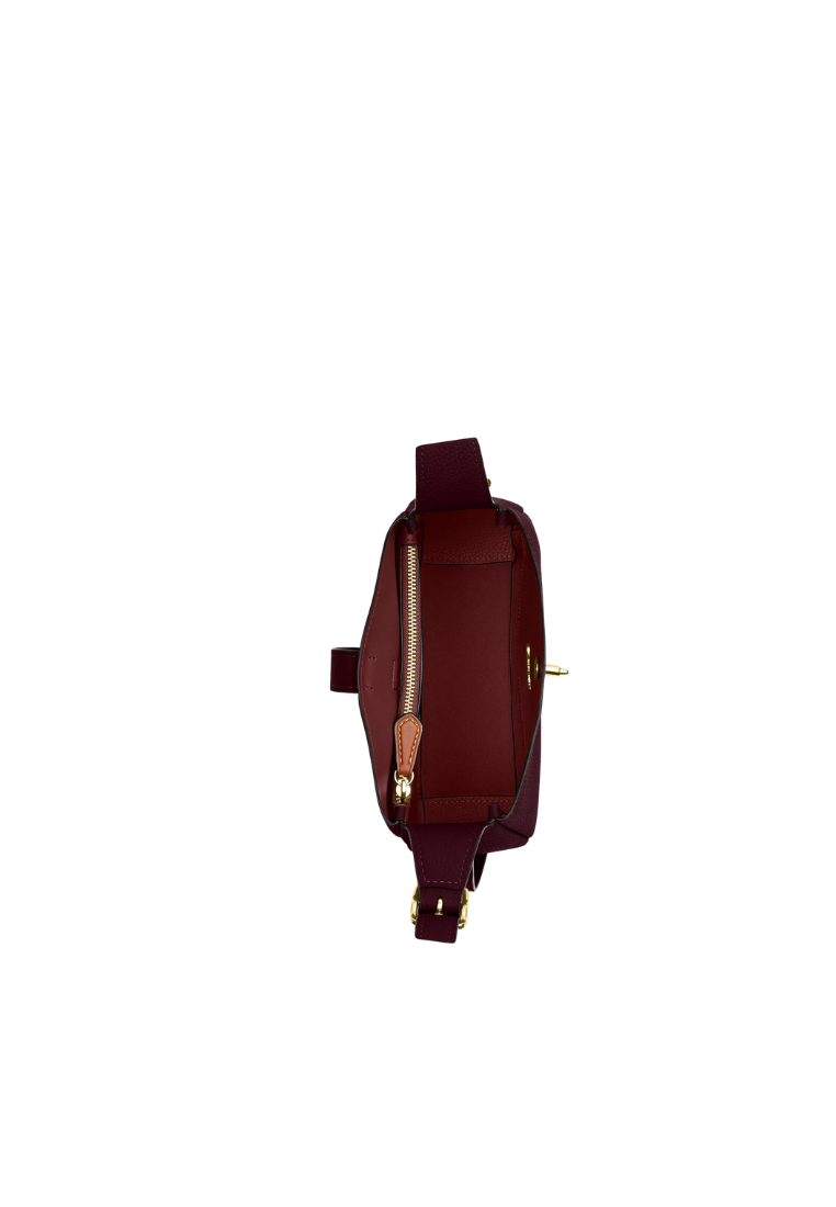 ( PREORDER ) Coach Hadley Mini Crossbody Bag In Dark Wine CAL60