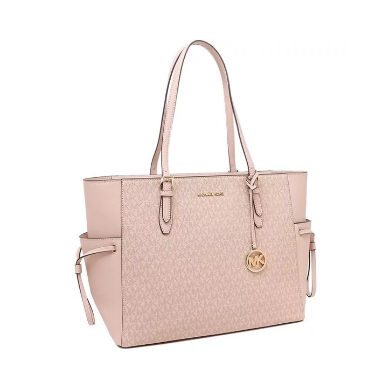 Michael Kors Gilly 35S1G2GT7B Large Logo Drawstring Travel Tote In Dark Powder Blush