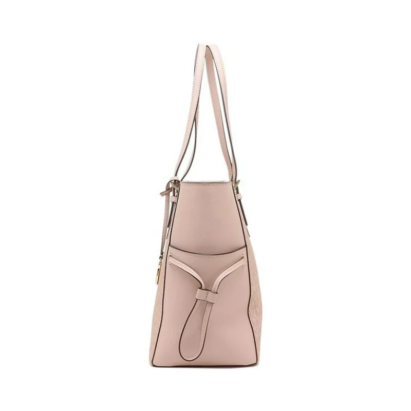 Michael Kors Gilly 35S1G2GT7B Large Logo Drawstring Travel Tote In Dark Powder Blush