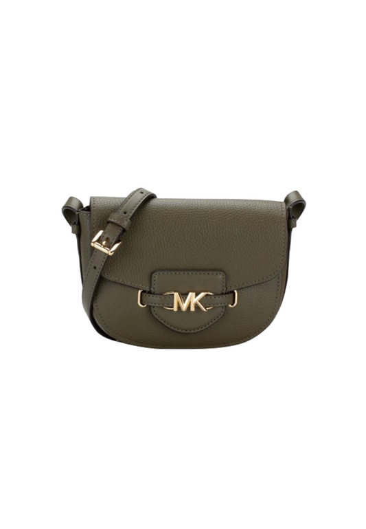 Michael Kors Reed Small Logo Crossbody Bag Pebbled Leather In Olive 35F3G6RC1T