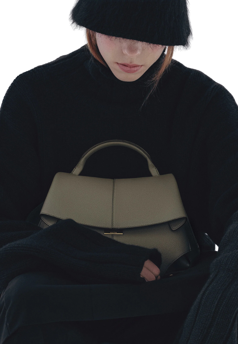 ( PREORDER ) Polene Mokki Crossbody Bag In Textured Smoky Green