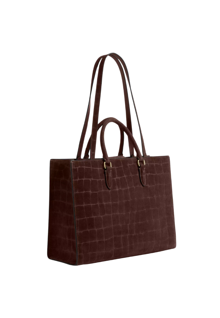 ( PREORDER ) Coach Maggie Tote Bag In Gold Mapple CCC72