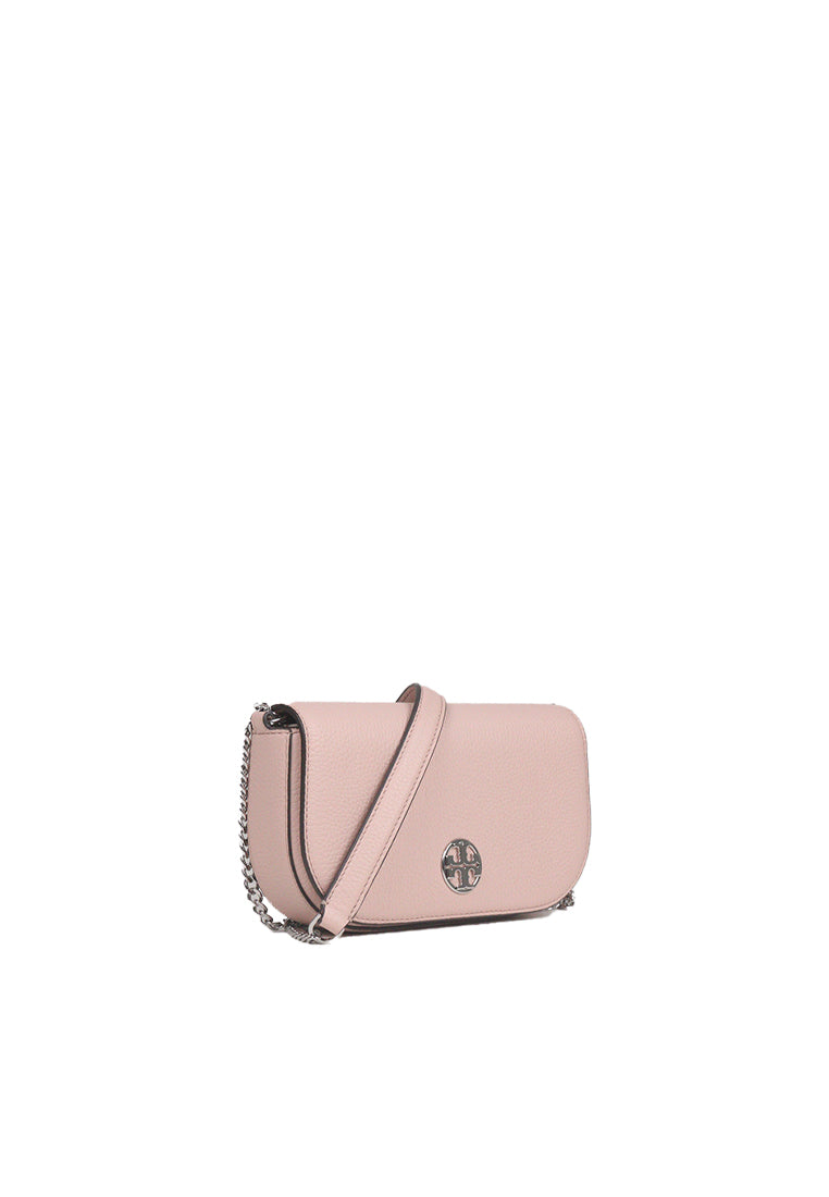 Tory Burch Chelsea Pebbled Crossbody Convertible In Shell Pink 153566
