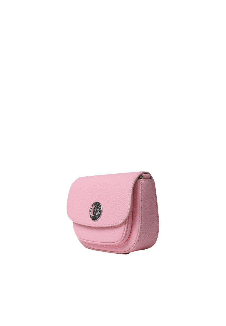 Marc Jacobs Turnlock Logo Mini Crossbody Bag In Bubblegum 4R3HMS002H02