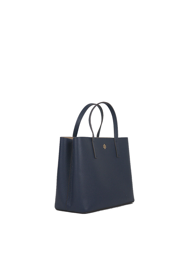 Tory Burch Blake Small Tote Bag In Tory Navy/Almond Flour 85985