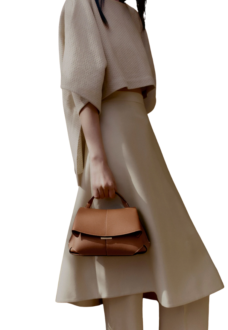 ( PREORDER ) Polene Mokki Mini Crossbody Bag In Textured Camel