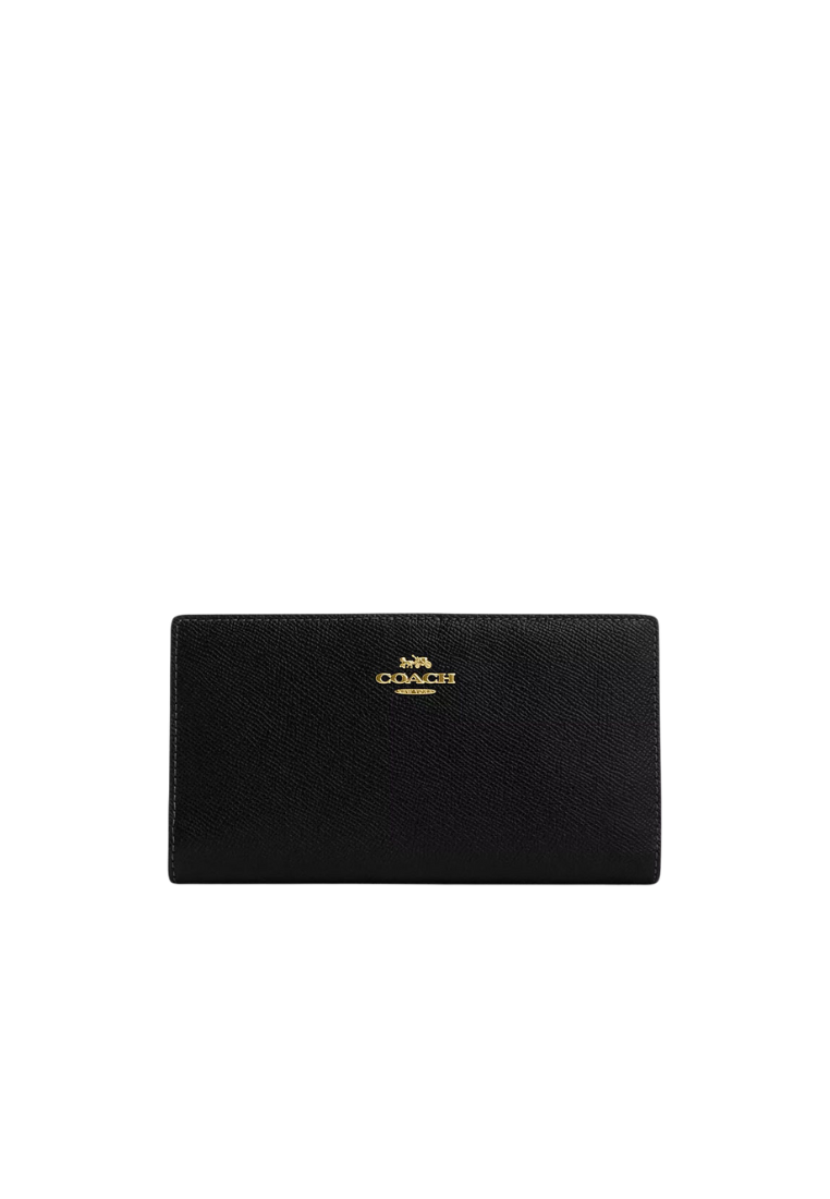 ( PREORDER ) Coach Slim Zip Wallet Purse In Black CK444