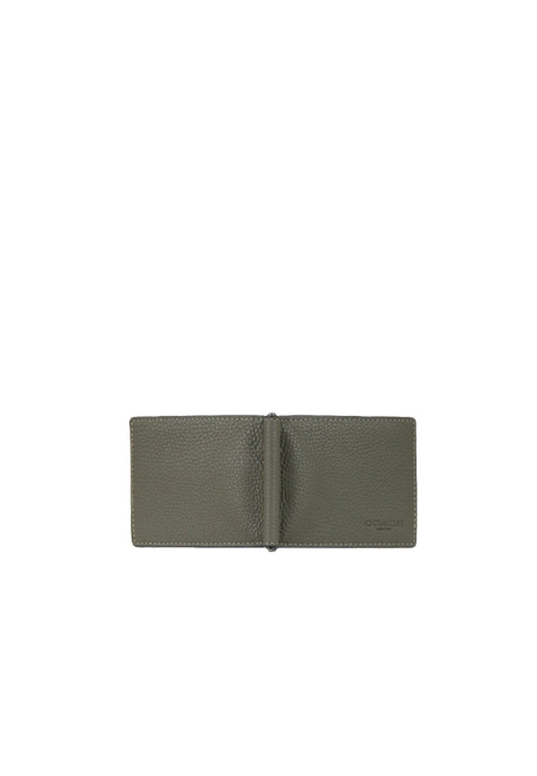 Coach Slim Money Clip Wallet In Olive Drab CH090
