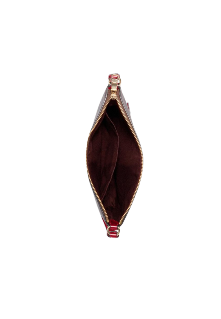 Coach Rowan File Bag C1554 Signature Canvas In Brown Red