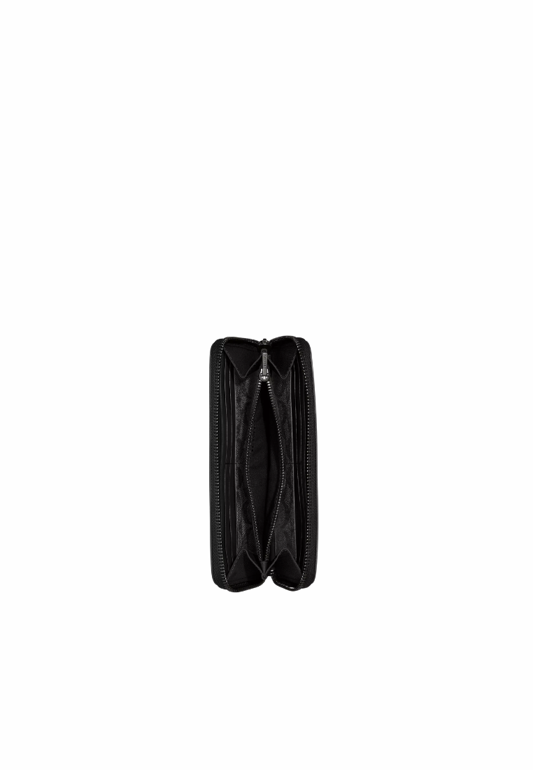 ( PREORDER ) Coach Accordion Wallet With Signature Canvas Interior Wallet In Black CJ884