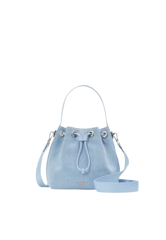 ( PREORDER ) Kate Spade Kip Denim Bucket Bag In Blue Multicolor KL049