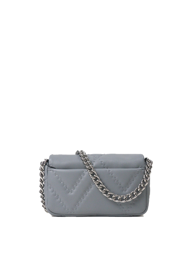 Marc Jacobs The Quilted Leather Shoulder Bag J Marc Mini In Rock Grey 2F4HCR037H04