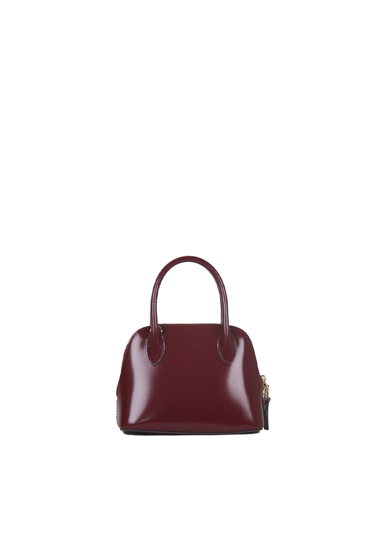 Tory Burch Emerson Mini Dome Satchel Bag In Royal Burgundy 159532