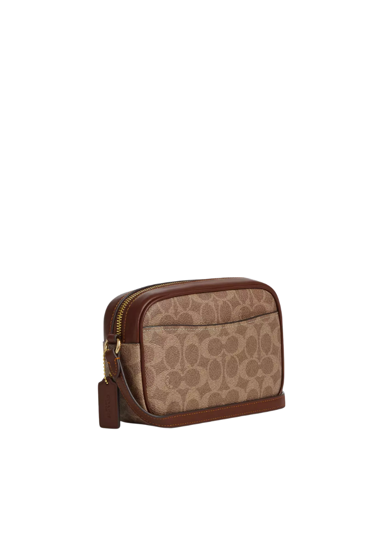 ( PREORDER ) Coach Mini Jamie In Signature Canvas Camera Bag In Tan Brown CY752
