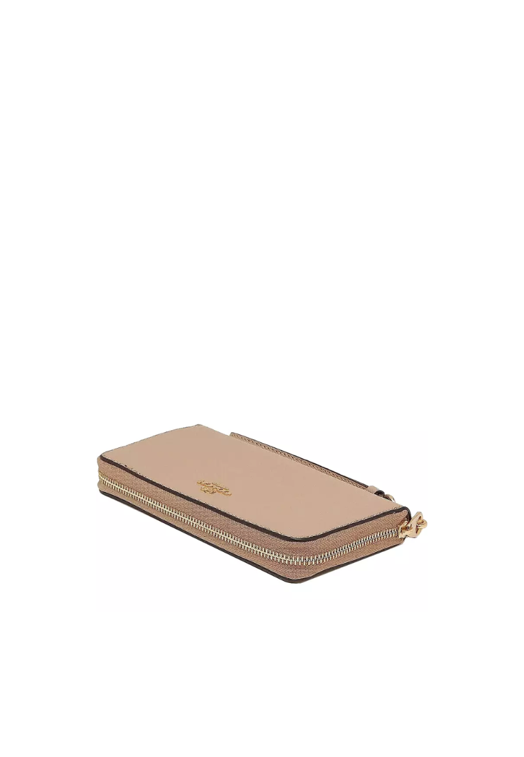 Coach Zip Around C3441 Long Wallet In Taupe