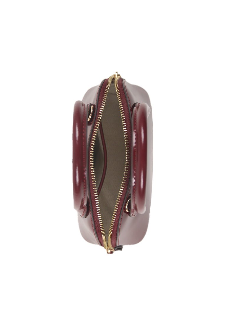 Tory Burch Emerson Mini Dome Satchel Bag In Royal Burgundy 159532