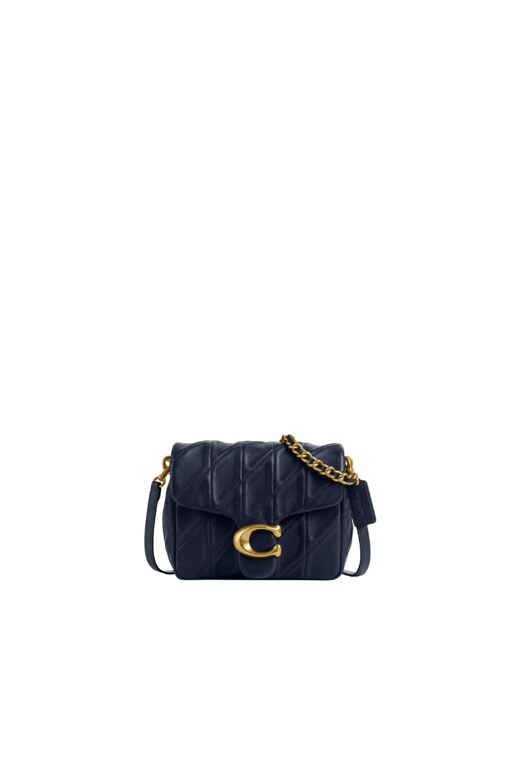 ( PREORDER ) Coach Times Square Tabby With Quilted Shoulder Bag In Dark Navy CW629