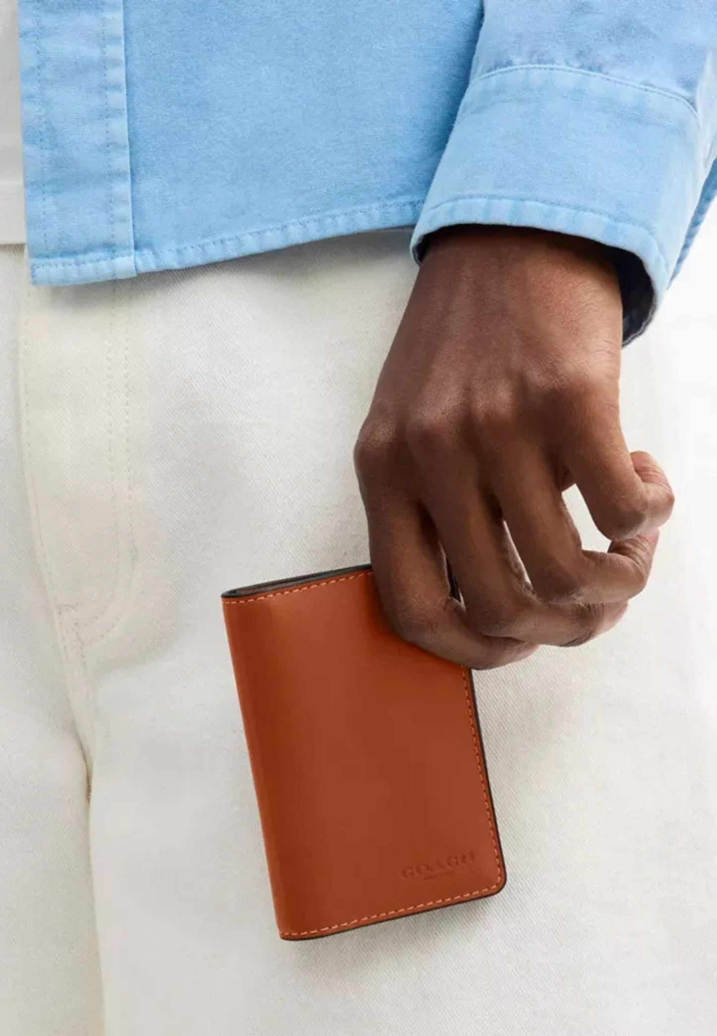 Coach Id Wallet In Amber Brown CJ728