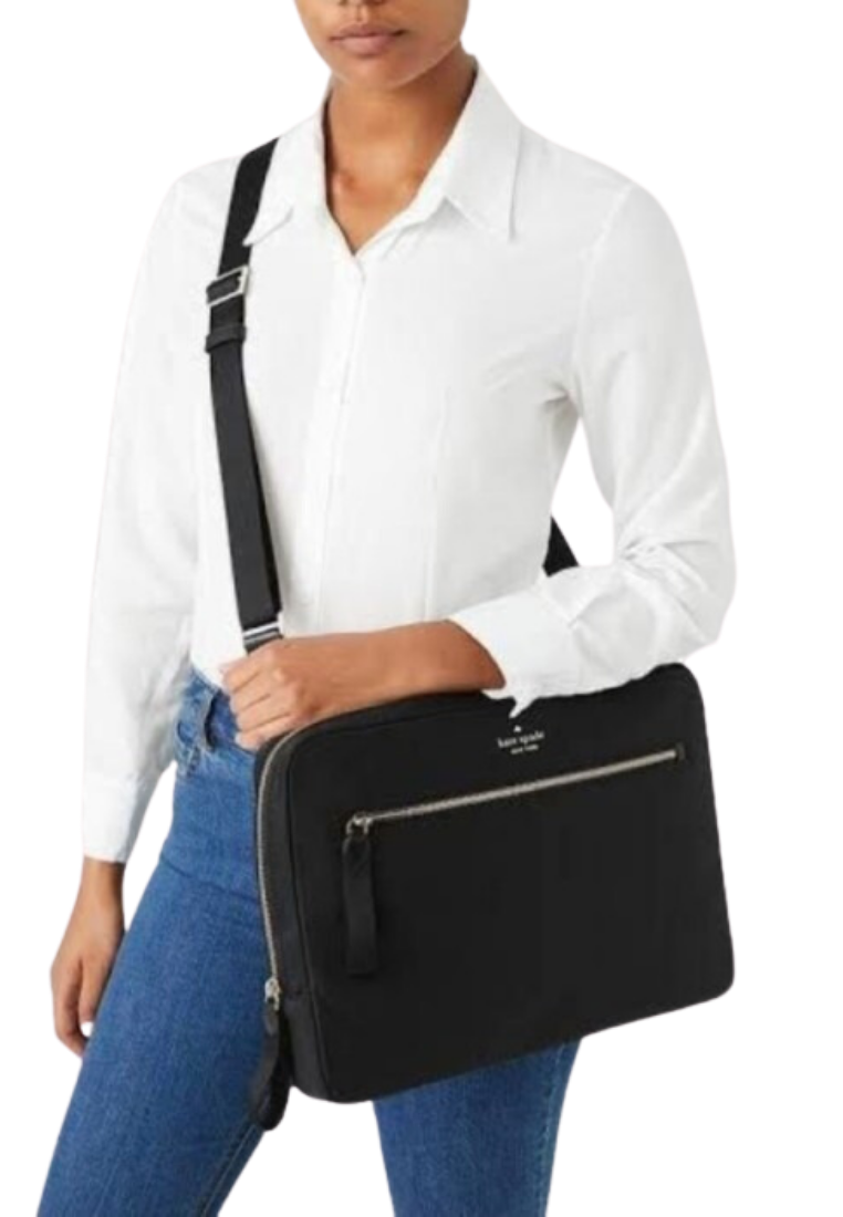 Kate Spade Chelsea Nylon Laptop Bag In Black KE070