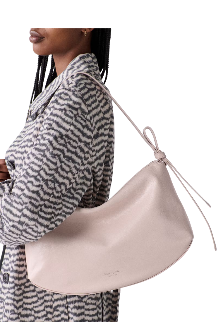 ( PREORDER ) Kate Spade Loop Crinkle Patent Large Shoulder Bag In Morning Beach KO359