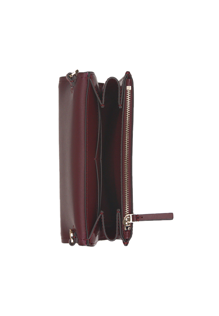 Tory Burch Emerson Patent Chain Crossbody Bag In Royal Burgundy 139427