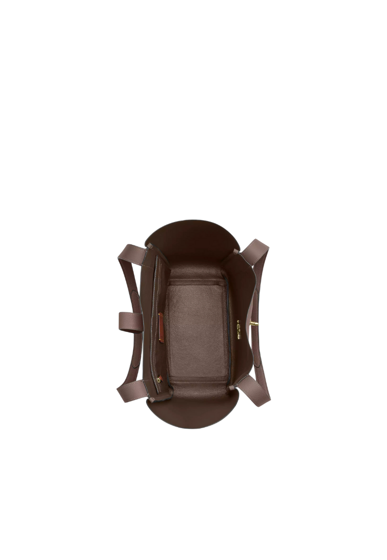 ( PREORDER ) Coach Hadley Turnlock Tote Bag In Gold Dark Stone CAL17
