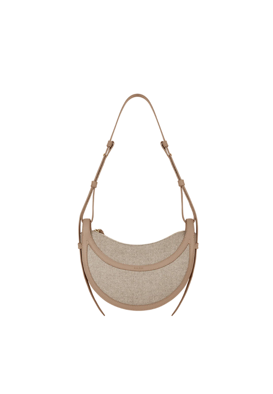 ( PREORDER ) Polene Numero Dix Crossbody Bag In Duo Taupe Canvas