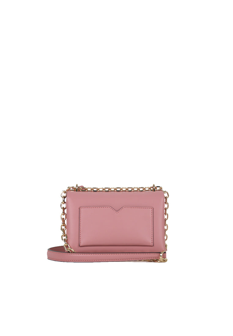 ( AS IS ) Michael Kors Cece Small Faux Leather Shoulder Bag In Prime Rose 35F2G0EC5O