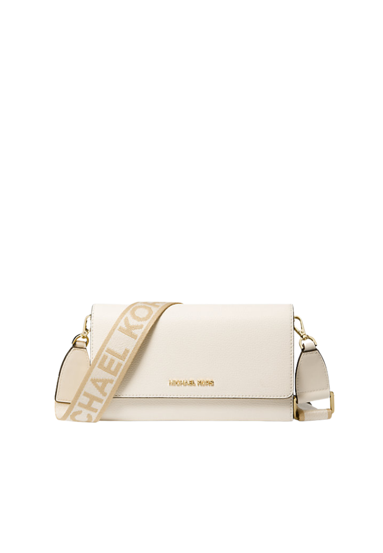 ( PREORDER ) Michael Kors Jet Set Large Leather Crossbody bag In Light Cream 35F2GTTC8L