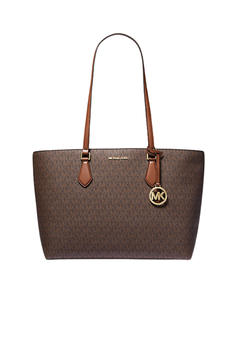 ( PREORDER ) Michael Kors Sheila Large Signature Logo Tote Bag In Brown 35S4G6HT9B
