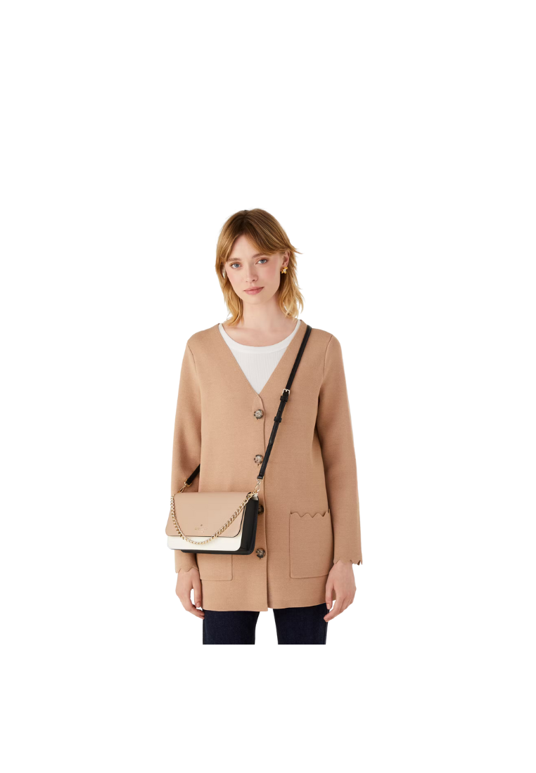 Kate Spade Madison Flap Convertible Crossbody Bag In Toasted KC623