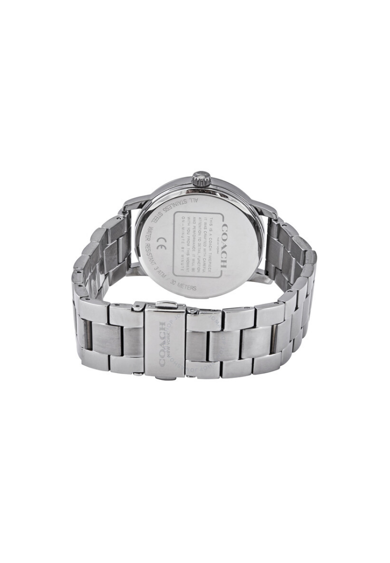 Coach Grand Quartz Dark Grey Dial Gunmetal-tone Ladies Watch Watches In Dark Grey 14502924