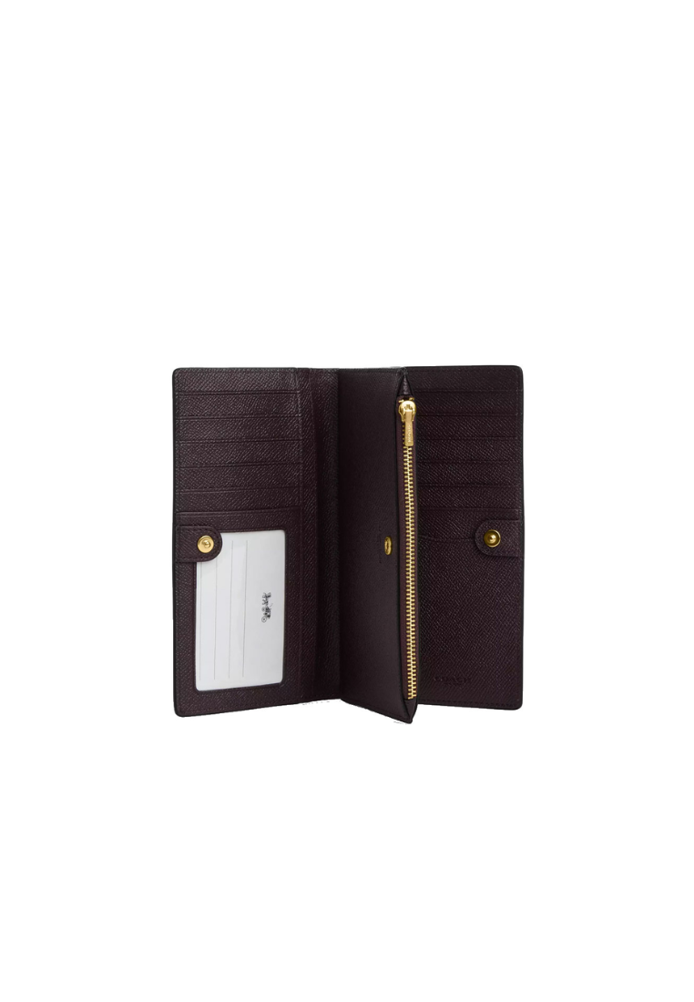 ( PREORDER ) Coach Slim Zip Wallet Purse In Black CK444