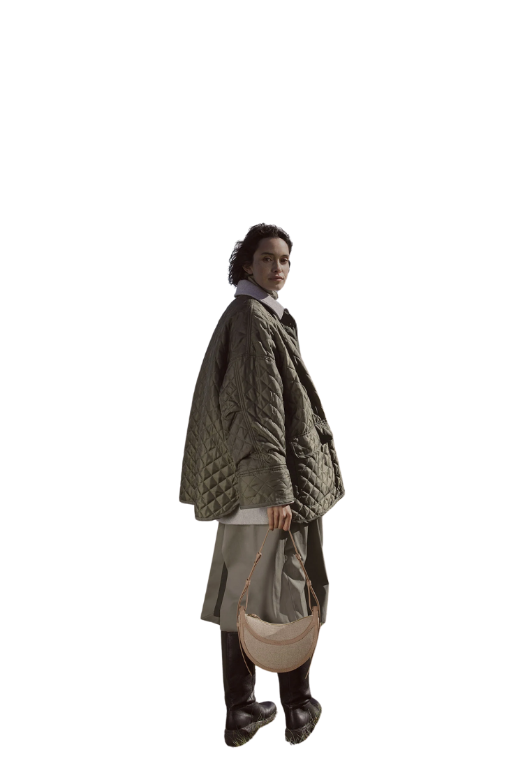 ( PREORDER ) Polene Numero Dix Crossbody Bag In Duo Taupe Canvas