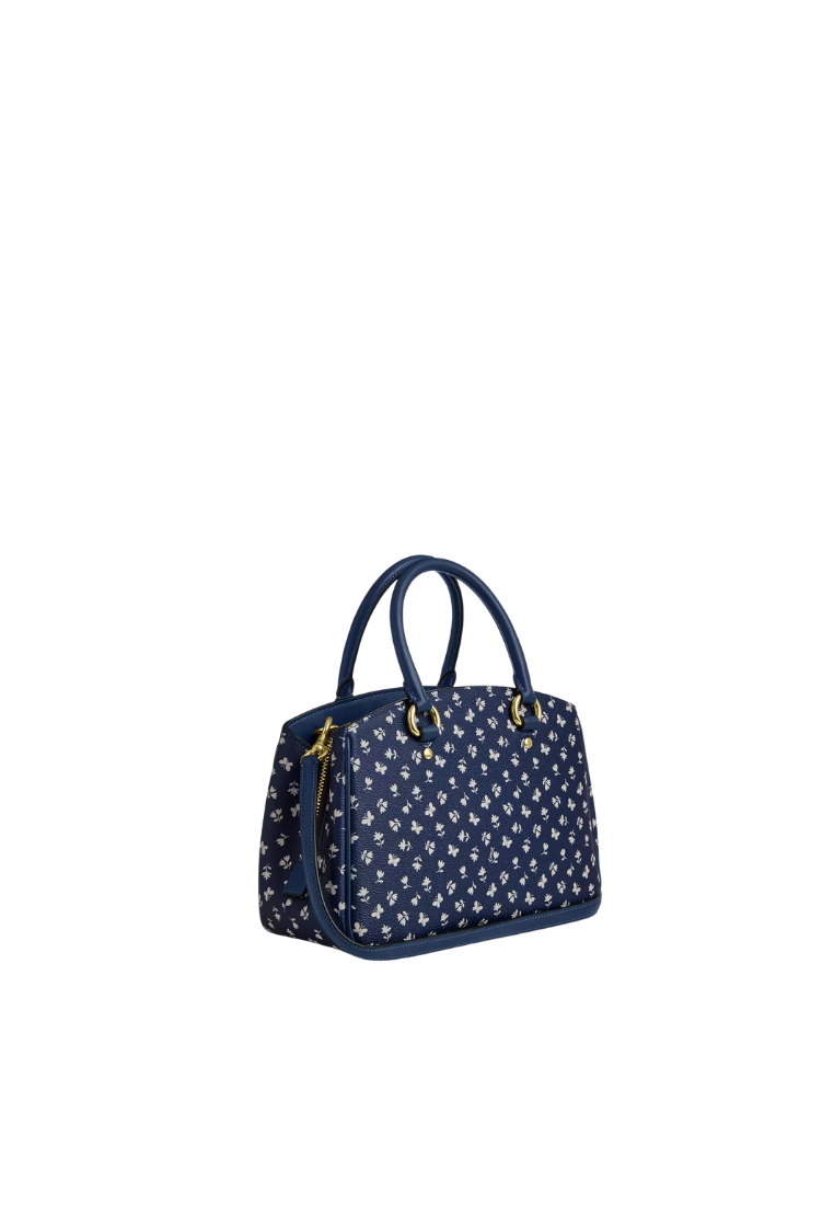 ( PREORDER ) Coach Savannah Small With Floral Print Carryall Bag In Deep Blue Multi CBI55
