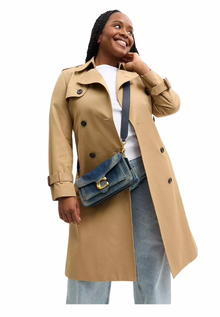 ( PREORDER ) Coach Tabby 26 In Regenarative Cotton Denim Shoulder Bag In Dark Indigo CCX32